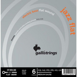 Galli Jazz Flat JF35130-XLS Σετ 6 Χορδές Ηλεκτρικού Μπάσου Chrome 35-130" Medium Tension