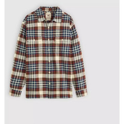 Levi's Ανδρικό Πουκάμισο Βαμβακερό Καρό Μακρυμάνικο Κανονική Γραμμή Overshirt Καφέ 19573-0273