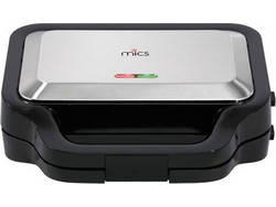 Mics MC02SMS25G Τοστιέρα για 2 Τοστ 1000W Μαύρη Inox