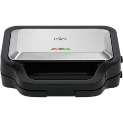 Mics MC02SMS25G Τοστιέρα για 2 Τοστ 1000W Μαύρη Inox
