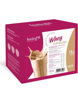 FeelingOK Whey Cappuccino Πρωτεΐνη Ορού Γάλακτος Χωρίς Γλουτένη 21x25gr