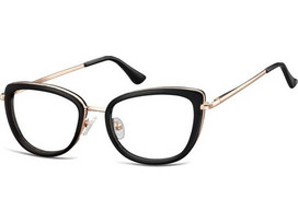 Sunoptic MTR-99B Γυναικείος Σκελετός Γυαλιών Οράσεως Μεταλλικός Χρυσός Μαύρος