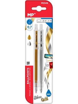 MP Σετ Στυλό Gel 0.7mm 2τμχ PE349