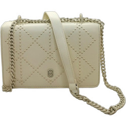 Bag to Bag Γυναικείο Τσαντάκι Χιαστί από Δερματίνη Μπεζ με Αλυσίδα C128231