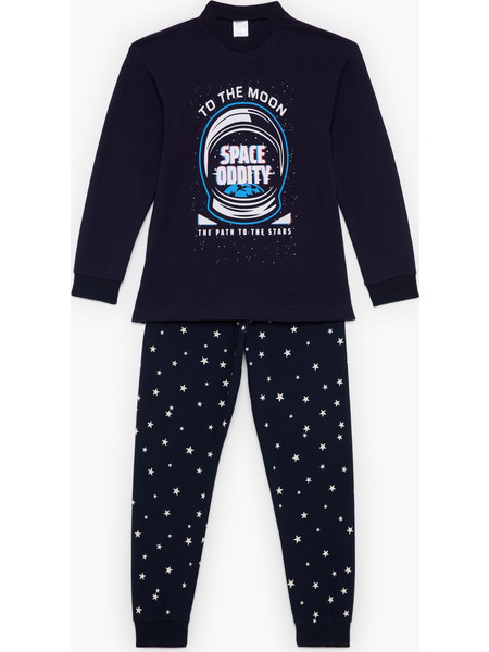 Pretty Baby Παιδική Πιτζάμα Βαμβακερή Χειμωνιάτικη Navy Μπλε 63822
