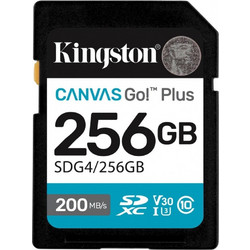 Kingston Canvas Go! Plus Gen4 SDXC 256GB Class 10 U3 V30 UHS-I 200MB/s