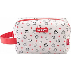 Snoopy Love Season MARE0399 Παιδικό Νεσεσέρ Ταξιδίου με Θήκες 19x10x14cm Λευκό