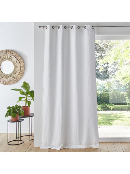 La Redoute Κουρτίνα Συσκότισης με Τρουκς 135x180 Onega 350080857 Λευκή