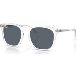 Ray-Ban RB2210 6447R5 Ανδρικά Γυαλιά Ηλίου Τετράγωνα Κοκάλινα Διαφανή με Μαύρο Φακό