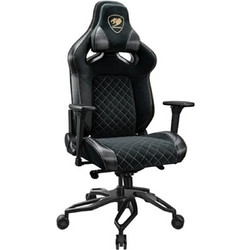 Cougar Καρέκλα Gaming Δερματίνης με Ρυθμιζόμενα Μπράτσα Μαύρη Χρυσή 3MT2FGLB.0001