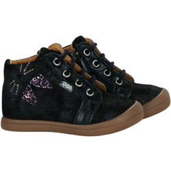 GBB Chouga Παιδικά Μποτάκια Μαύρα Suede με Φερμουάρ & Σκρατς AM102-41