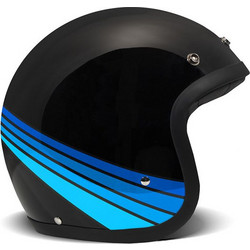 DMD Retro Acqua Black Blue Κράνος Μηχανής Jet