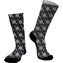 Dimisocks Do You Dare Christmas Snowflakes Χριστουγεννιάτικες Ανδρικές Κάλτσες Ψηλές Μαύρες 70065