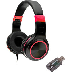 Spacer SPHS Pealr USB Ενσύρματα Ακουστικά On Ear Μαύρα Κόκκινα