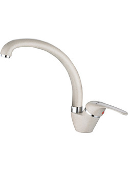 HomeMarkt HM4868.02 Μπαταρία Κουζίνας Πάγκου Διπλής Παροχής Ανάμεικτη Μπεζ