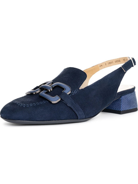 Ara Γόβες Suede Slingback με Χοντρό Χαμηλό Τακούνι Navy Μπλε 12-20426-12
