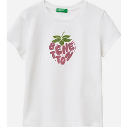 Benetton Παιδικό T-Shirt Κοντομάνικο Λευκό 3I1XC10S6-101