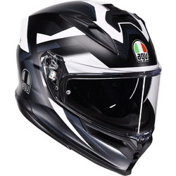 AGV K7 Glimpse Matt Black White Κράνος Μηχανής Full Face 1450gr