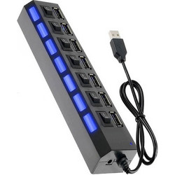 Treqa 30861 USB Hub 3.0 USB-A με 7 Θύρες USB-A & Εξωτερική Παροχή Ρεύματος