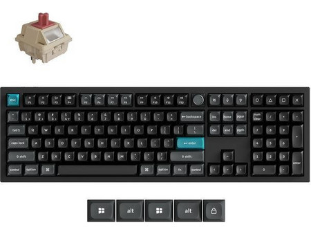 Keychron Q6 Ultra 8K Ασύρματο Μηχανικό Gaming Πληκτρολόγιο με Keychron Silk POM Red Διακόπτες RGB Black