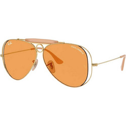 Ray-Ban RB3138M 001 Γυαλιά Ηλίου Aviator Μεταλλικά Χρυσά με Πορτοκαλί Φακό