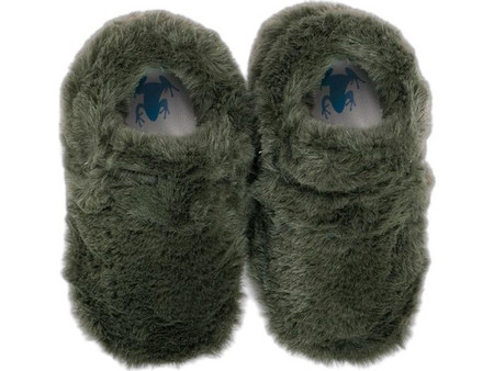 Hopfrog Furry Furry Χειμερινές Παιδικές Παντόφλες για Κορίτσι με Γούνα Χακί 21K035P000