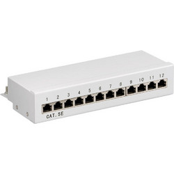Goobay 93041 Ethernet Patch Panel Επιτοίχιο 1U 12 Θυρών Cat.5e Shielded STP