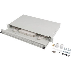 Lanberg FOP1-24SD-LQS Οπτικό Patch Panel Rack 1U 19" 24 Θυρών Unshielded