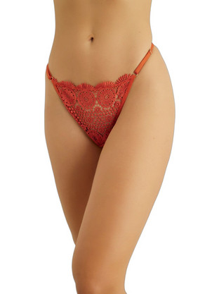 Norddiva Vanessa Γυναικείο Sexy String με Δαντέλα Κόκκινο NRD7161