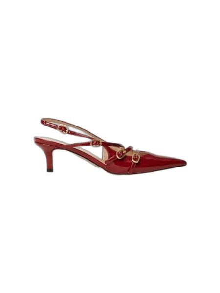 TWINSET Γόβες Slingback Λουστρίνι με Τακούνι Στιλέτο Κόκκινες 242TCP112-11755