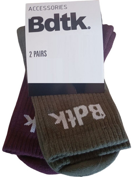 BodyTalk Ανδρικές Κάλτσες Ψηλές Μπορντό Χακί 2Pack 1252-978633-00309