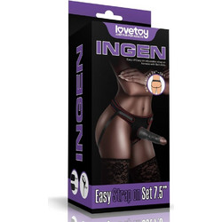 Lovetoy Ingen 7.5" Easy Harness Strap On με Dildo 19cm Μαύρο