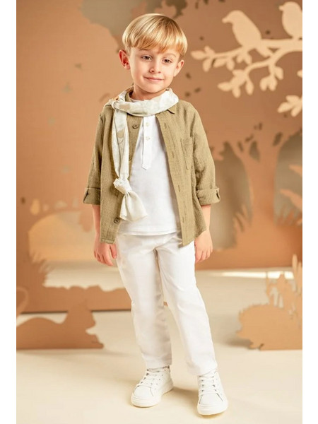 Baby Bloom Βαπτιστικό Σετ Ρούχων για Αγόρι με Παντελόνι Μπλουζάκι & Πουκάμισο 5τμχ 126-18