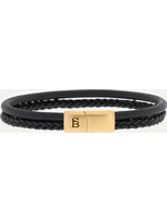 Steel & Barnett Denby Ανδρικό Βραχιόλι Χειροπέδα από Δέρμα & Ατσάλι LBD/011