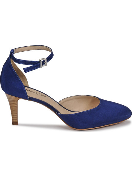 JB Martin Γόβες Suede με Τακούνι Στιλέτο με Λουράκι Μπλε UPD131-21-P