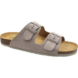 Plakton Afelpado Γυναικεία Σανδάλια Suede Ανατομικά Γκρι 180010