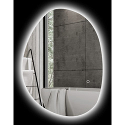 HOMCOM Καθρέπτης Μπάνιου Led Αφής Μεταλλικός 834-783V00SR