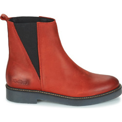 Kickers Γυναικεία Μποτάκια Chelsea Δερμάτινα Κόκκινα 911150-50-18