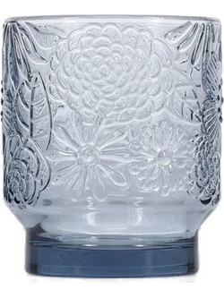 Salt & Pepper Σετ Ποτήρια Νερού Γυάλινα Flora Μπλε 300ml 4τμχ 801323