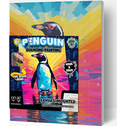 Splat Planet Penguin Καμβάς Diamond Painting Kit 30x40cm DMPENG4030