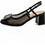 B-Soft Γόβες Slingback Δερμάτινες με Χοντρό Χαμηλό Τακούνι Μαύρες 2409-02