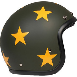 DMD Retro Stars Black Gold Κράνος Μηχανής Jet