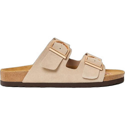 Funky Buddha Γυναικεία Σανδάλια Suede Ανατομικά Μπεζ FBL013-118-08