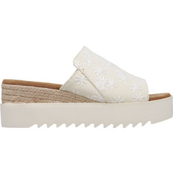 Toms Diana Καλοκαιρινές Γυναικείες Πλατφόρμες Χαμηλές Λευκές 10020751
