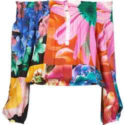 Desigual Γυναικείο Καλοκαιρινό Top Πολύχρωμο 22SWBW40-9019