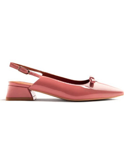 Gioseppo Γόβες Slingback Λουστρίνι με Χοντρό Χαμηλό Τακούνι Κοραλί 79008