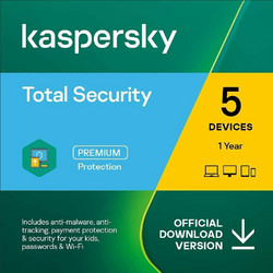 Kaspersky Total Security 2026 για 5 Συσκευές και 1 Έτος Χρήσης (Ηλεκτρονική Άδεια)