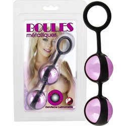 You2Toys Boules Metalliques Κολπικές Μπάλες Μαύρες Ροζ