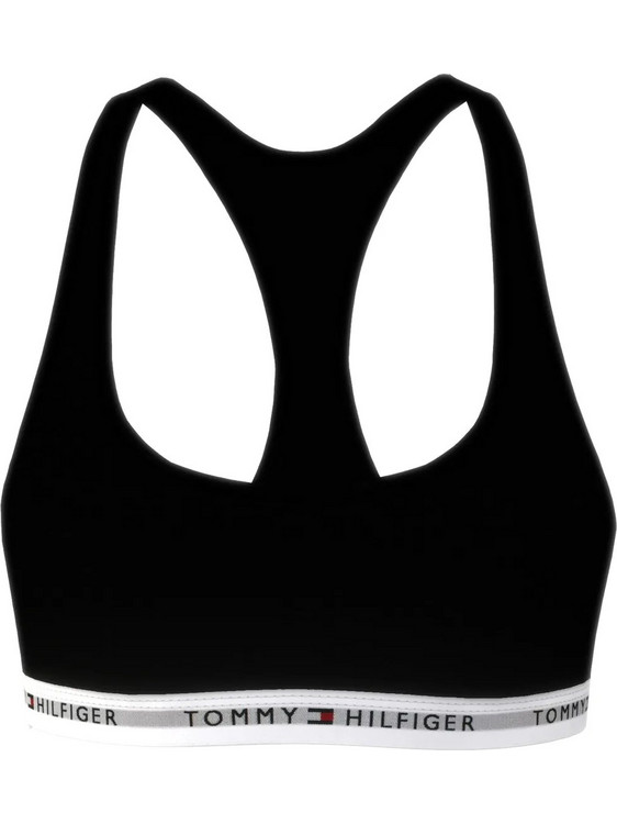 Tommy Hilfiger Μπουστάκι χωρίς Μπανέλα Μαύρο UW0UW03820-BEH