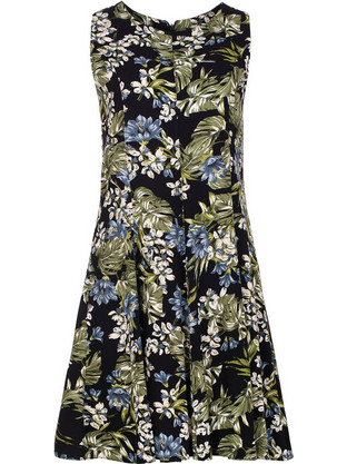 Conquista Mini Καλοκαιρινό Καθημερινό Φόρεμα Floral Μαύρο C211-245-22